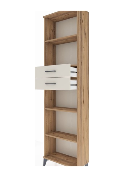 Arges Dolap 4 Raflı 2 Çekmeceli 60x30x221 Çam-aytaşı Çam