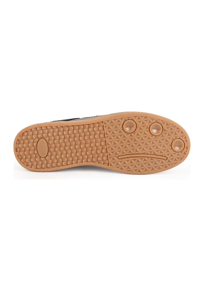 Erkek Sneaker Ayakkabı Hakiki Deri Süet Kombinli Bağcıklı Düz Kauçuk Taban Casual Retro Lbr H1033 Siyah