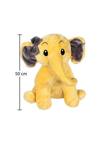 Peluş Nazlı Fil Sarı 50 Cm Sevimli Konforlu: Peluş Uyku Yastığı Ve Sarılma Arkadaşı Dekoratif Oyuncak