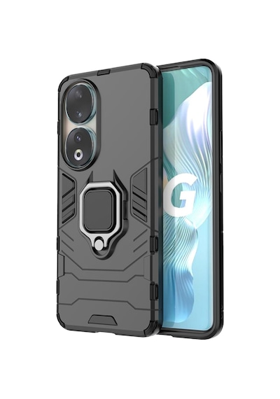 Honor Uyumlu 90 Batman Serisi Yüzük Standlı Armor Kılıf - Siyah Al3349