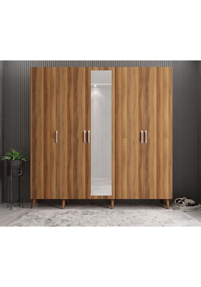 Açelya Portmanto Vestiyer Ceviz - Montaj Dahil 175cm M12