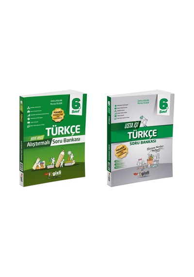 Gizli 2026 6. Sınıf Türkçe Alıştırmalı + Usta İşi Soru Bankası Seti 2 Kitap Güncel Müfredat