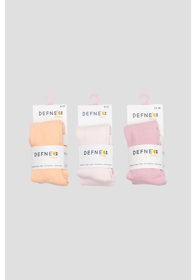 Defne Baby 3 Adet Pamuklu Kız Bebek Ve Çocuk Külotlu Çorap Pembe