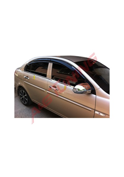 Hyundai Accent Era Krom Cam Çıtası Tk 2006 Üzeri 4Prç Paslanmaz Ç N11.4152
