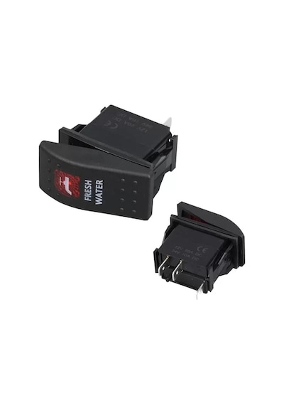Hidrafor Sembollü Işıklı 3 Pinli On-off 12-24v Marin Switch