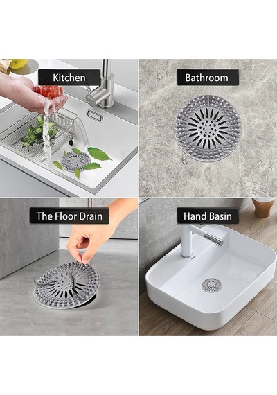 Antasit Gri Silikon Lavabo Süzgeci Ve Musluk Matı 2li Takım Lavabo Su Tutucu Musluk Organizeri Silik Diğer