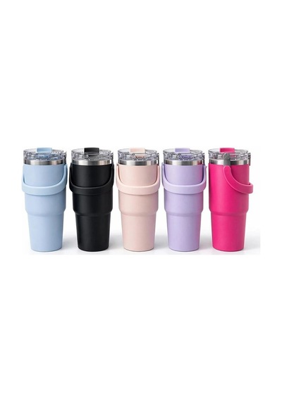 900 Ml Taşıma Kulplu Paslanmaz Çelik Termos Mug - Vakumlu Isı Yal Çok Renkli 17741619
