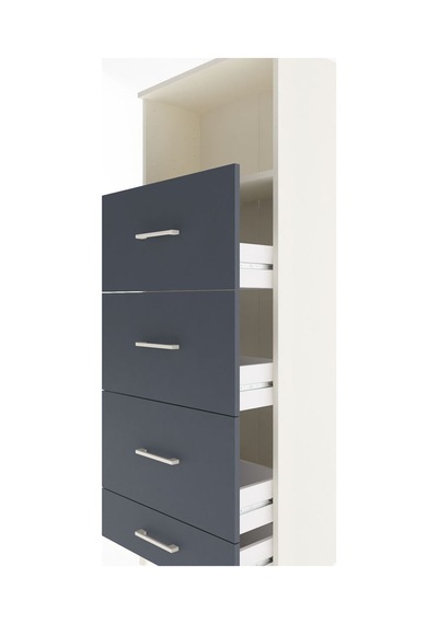 Arges Dolap Tek Raflı 4 Çekmeceli 60x30x163 Aytaşı-antrasit Aytaşı