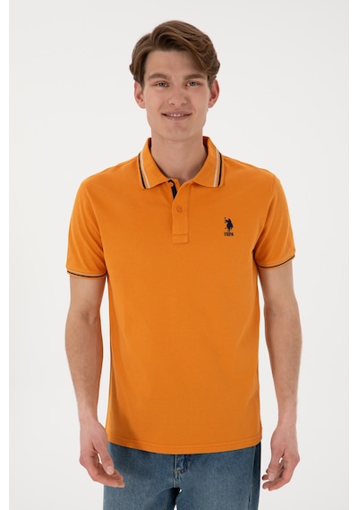 U.S. Polo Assn. Erkek Regular Fit Polo Yaka Kiremit Basic Tişört 50306011-VR031