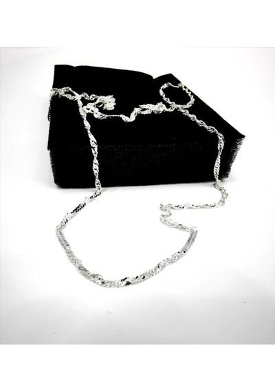 Omar Silver Kadın Singapur 30 Mikron Gümüş Kolye Zincir Omr8066 (488937402)