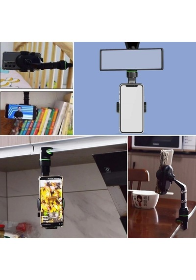 Biishe Dikiz Aynasına Takılabilen Eklemli Telefon Tutucu Aparat