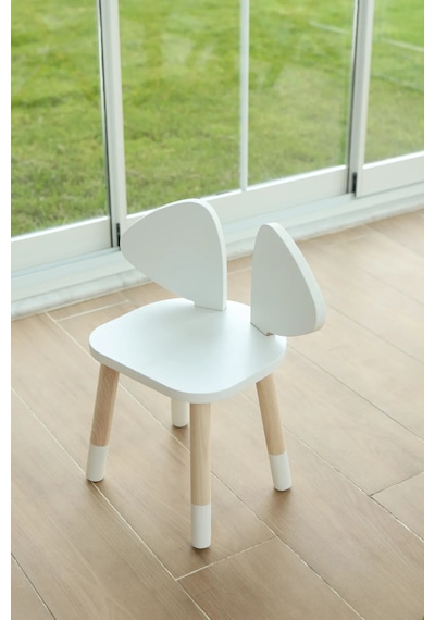 White Mickey Fare Sandalye (Çocuklar için Yaz-Sil Montessori Aktivite ve Etkinlik Sandalyesi)