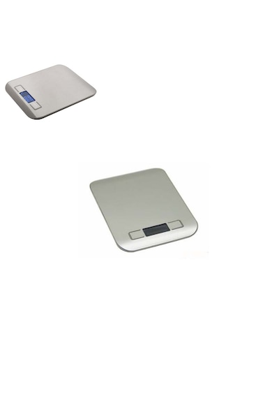 Mutfak Tartısı Lcd Ekran Orta Boy Dijital Terazi Tartı 3 Kademeli: 1000-3000-5000gr/1gr Max: 5 Kg Gümüş