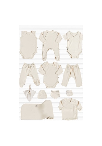 Tinylamb Natural Organik Yenidoğan Hastane Çıkışı - 12 Parça Krem