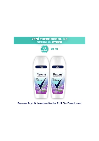 Rexona Thermocool Kadın Roll On Deodorant Frozen Açai & Jasmine 50 Ml X2