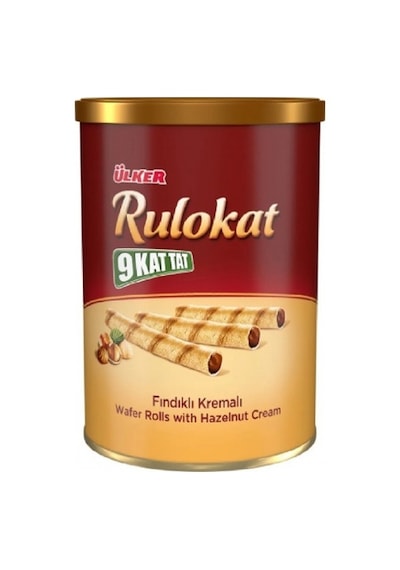Ülker 9 Kat Tat Rulokat Çikolatalı Kremalı Gofret Teneke 6 x 170 G