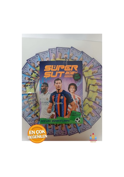 Süper Şut Futbolcu Kartları 100 Adet - 2024 Efsane Futbolcularla Dolu Yeni Sezon Macerası