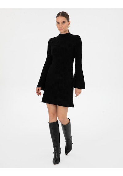 Pierre Cardin Kadın Siyah Elbise Triko 50316339-vr046 Siyah