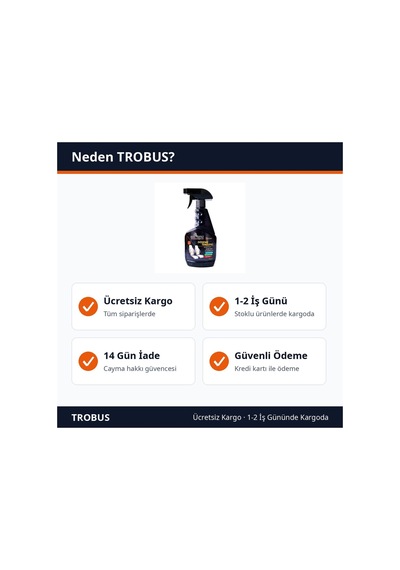 Trobus Araç Döşeme Temizleme Spreyi Leke Çıkarıcı 500 Ml
