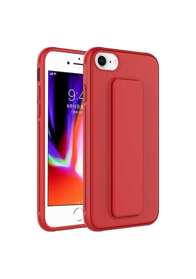 Apple Uyumlu iPhone Se 2020 Kılıf Zore Qstand Kapak Kırmızı