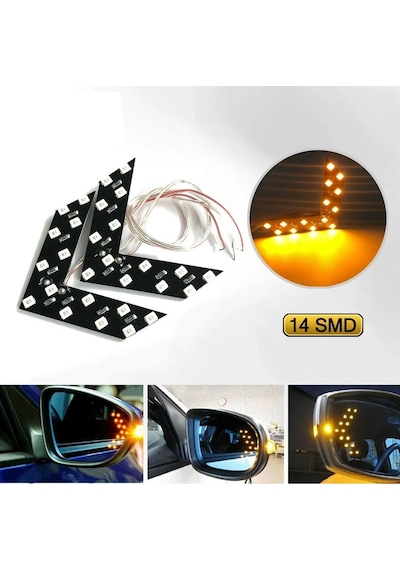 Honda Civic Fb7 Uyumlu Ayna Gündüz Ledi Amber Renk 14 Led'li Fs