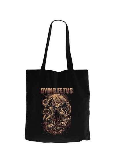 Dying Fetus Art Classic Siyah Fermuarlı Bez Çanta Gabardin