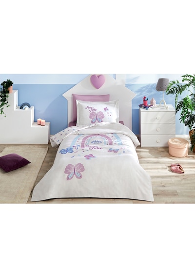Özdilek Magical Time Tek Kişilik Lastikli Fitted Çarşaf Nevresim Takımı Lila