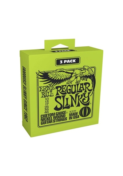 Ernieball P03221 Regular Slınky 3 Pack Elektro Tel 3'Lü Paket