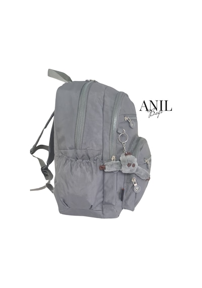 Anılbags Krinkıl Gri Kumaş Suya Dayanıklı Klinkır Sırt Çantası/laptop Gri