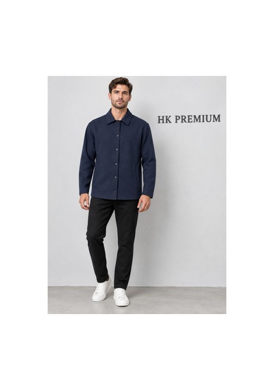 Hk Premium Erkek Gri Double Face Pike Gömlek Ceket Regular Fit, Çıtçıtlı, Uzun Kollu, Smart Casual Lacivert Hk Premium Erkek Gri Double Face Pike Gömlek Ceket Regular Fit, Çıtçıtlı, Uzun Kollu, Smart Casual Lacivert