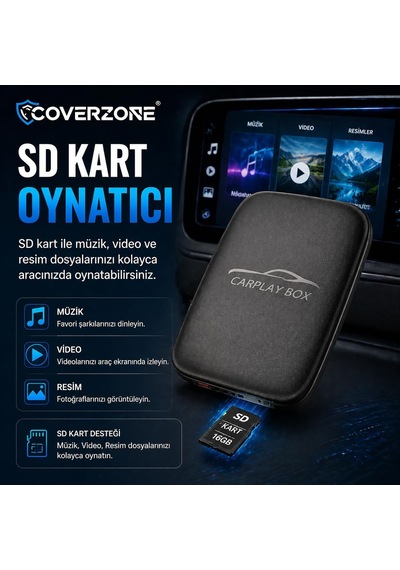Carplay Aı Box Android 14.0, 2gb Ram 16gb Hafıza, Kablosuz Carplay Ve Android Auto, Wi-fi 2.4ghz & 5.8ghz, Video/müzik Oynatma, Sd Kart Desteği, Usb C, Araç İçi Telefon Bağlantısı Zr1276 Carplay Aı Box Android 14.0, 2gb Ram 16gb Hafıza, Kablosuz Carplay Ve Android Auto, Wi-fi 2.4ghz & 5.8ghz, Video/müzik Oynatma, Sd Kart Desteği, Usb C, Araç İçi Telefon Bağlantısı Zr1276