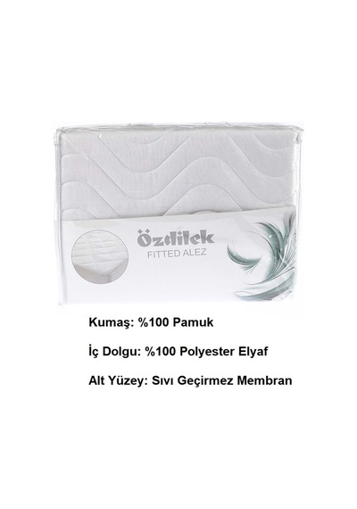 Ranforce Kapitoneli Fitted Sıvı Geçirmez Tek Kişilik Alez Yeni 100x200+35