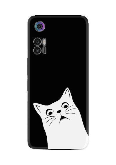 Tcl 30+ Plus Kılıf T676k Kılıf Resimli Desenli Silikon Platinium Series Şaşkın Kedi 1900