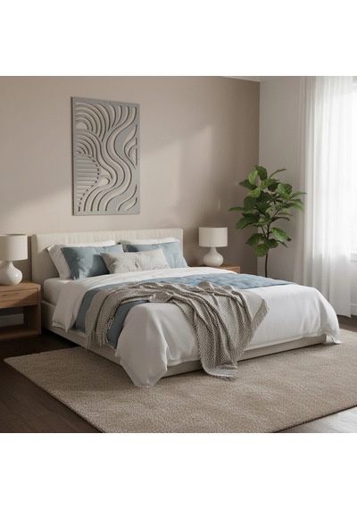 Dikey Dalgalı Metal Duvar Tablosu Salon Dekorasyonu