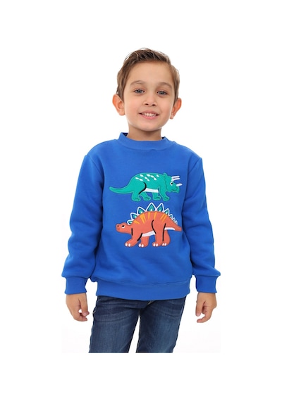 Toontoy Kids Toontoy Erkek Çocuk Nakışlı Sweatshirt Saks