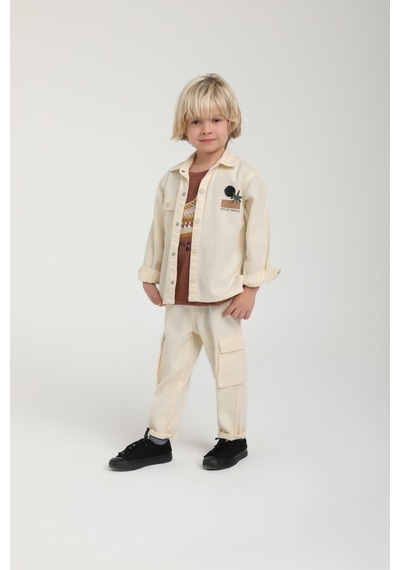 Xo Kids Erkek Çocuk Pantolon 1-4 Yaş 2558 Ekru