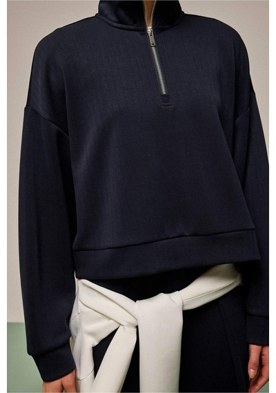 Defacto Dik Yaka Modal Sporcu Sweatshirt F9489ax26spnv146 Lacivert-nv146
