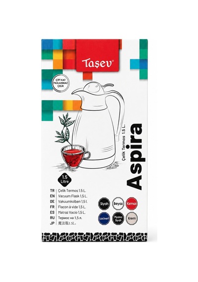 Aspira Çelik Termos Beyaz