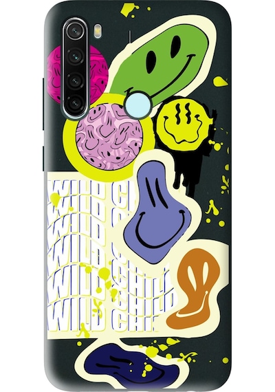 Xiaomi Redmi Note 8 Uyumlu You Can Sad Smile Tasarımlı Siyah Lansman Telefon Kılıfı