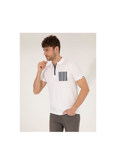Pierre Cardin Slim Fit Fermuarlı Polo Yaka Tişört 50263932-vr013 Renkli
