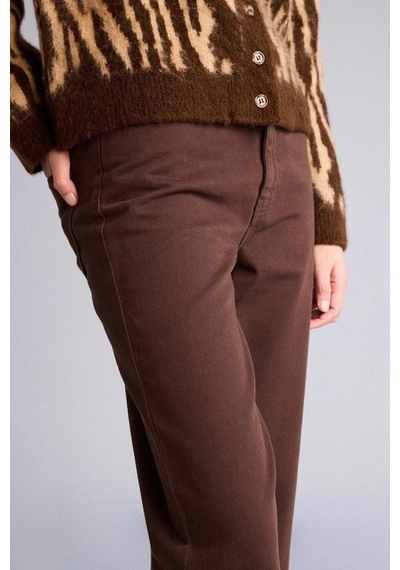 Defacto Straıght Fıt Normal Bel Düz Paça Gabardin Pantolon H0092ax26spbn341 Kahve-bn341