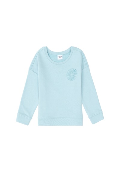 U.S. Polo Assn. Kız Çocuk Su Yeşili Bisiklet Yaka Basic Sweatshirt 50296391-VR083