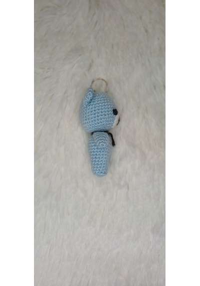Amigurumi Ayıcık Anahtarlık Mavi