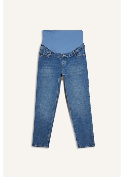 Defacto Straıght Fıt Beli Lastikli Bilek Boy Jean Yıkamalı Hamile Pantolon H2077ax26smnm28