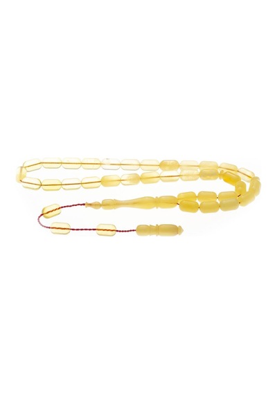 7-12 mm Sistemli Usta İşi Kapsül Kesim Damla Kehribar Tesbih