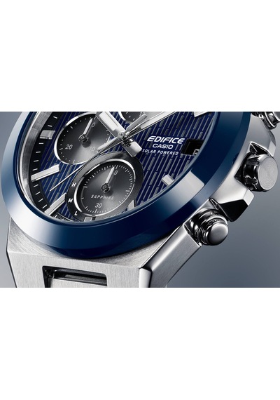 Casio Efs-s650d-2adf Güneş li Kronograf Erkek Kol Saati Metalik Gri