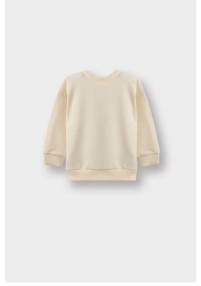 Defacto Erkek Bebek Bisiklet Yaka Baskılı İçi Yumuşak Tüylü 2li Sweatshirt G4283a525wner118 Ekru-er118