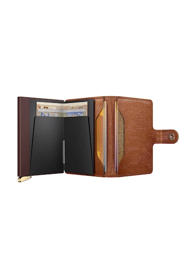 Secrid Premium Miniwallet+ Emboss Lines Kartlık Cüzdan, Kahve Çok Renkli