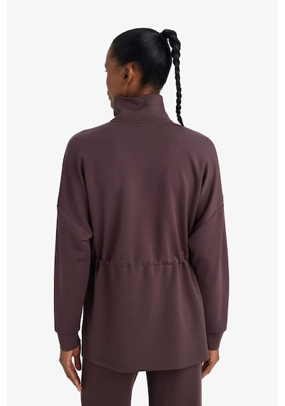 Defacto Long Fıt Dik Yaka Modal Sporcu Sweatshirt F9065ax26spbn192 Kahve-bn192