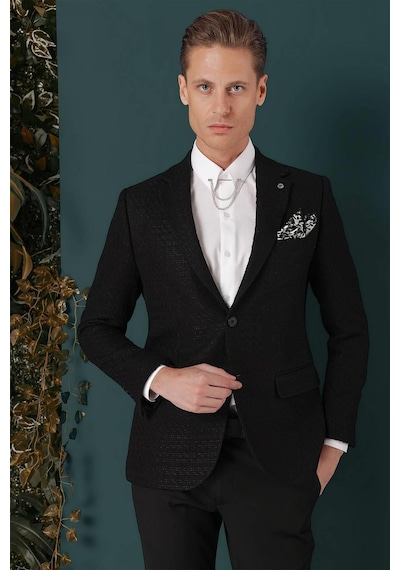 Efor C 660 Slim Fit Siyah Spor Ceket Siyah